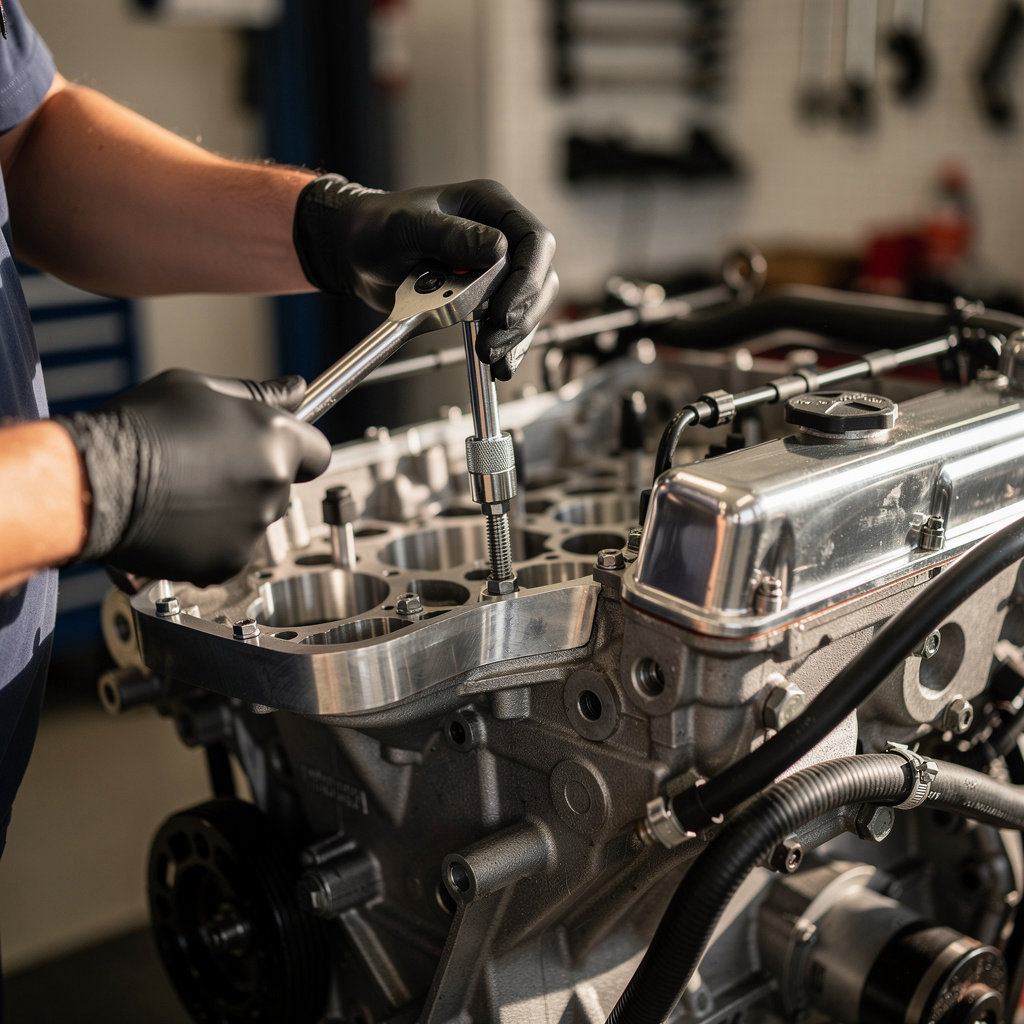 Elite Service Center technician performing expert engine diagnostics and repair in San Diego